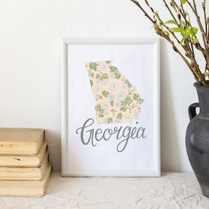 Bundesstaat Georgia, Zustand Blumen, Zustand Kunst, Einweihungsgeschenk Erstes Haus, Geschenk Paare