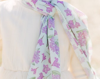 Coast Rhododendron Floral Scarf - Washington State Flower - Washington Themed Gifts - Moving Away Gifts for Her - Graduation Gifts for her