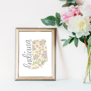 Bundesstaat Indiana, Zustand Blumen, Zustand Kunst, Einweihungsgeschenk Erstes Haus, Geschenk Paare