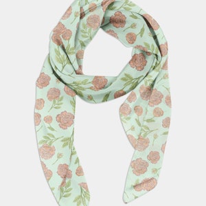 Roses Floral Scarf - New York State Flower - New York themed gift - Moving Away gifts for her - Travel themed gifts for her