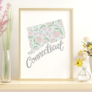 Bundesstaat Conneticut, Zustand Blumen, Zustand Kunst, Einweihungsgeschenk Erstes Haus, Geschenk Paare