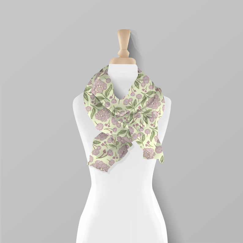 Mountain Laurel floral Scarf Connecticut State Flower Pennsylvania State Flower Connecticut themed gift Pennsylvania themed gift image 6