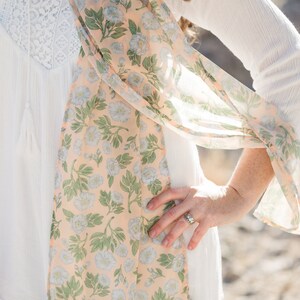 Cherokee Rose Pattern Scarf - Georgia state flower - Moving Away gifts for her - graduation gifts for her - Keepsake Gifts for her