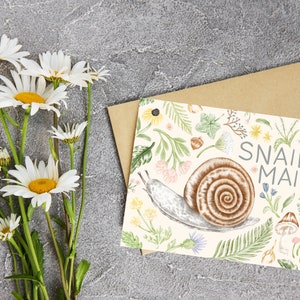 Snail Mail Funny Note Card - Notecard Sets - Herfst notecards - Penpal geschenken - Forest Cards - Herfst wenskaarten