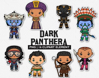 Pantera Clip art, superhéroe negro, Africa Clipart, Warrior Clipart, pantera oscura, fiesta de cumpleaños, héroe multiverso