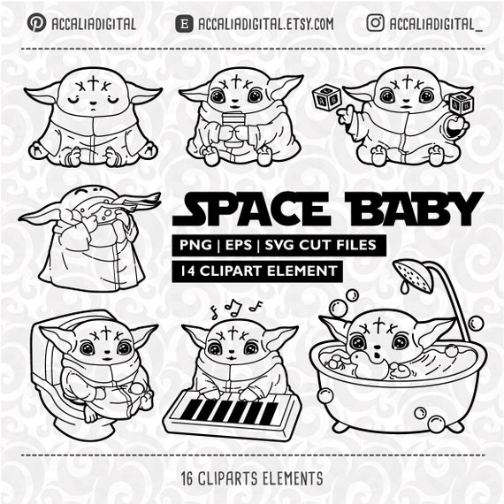 Download Free Space Baby Svg Baby Clipart Silhouette Svg Eps Png Vector Etsy SVG Cut Files