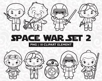 Space wars svg, Space Wars cut file, rey vector, kylo ren vector, space sticker, spacewar vector, space war silhouette - Christmas clipart