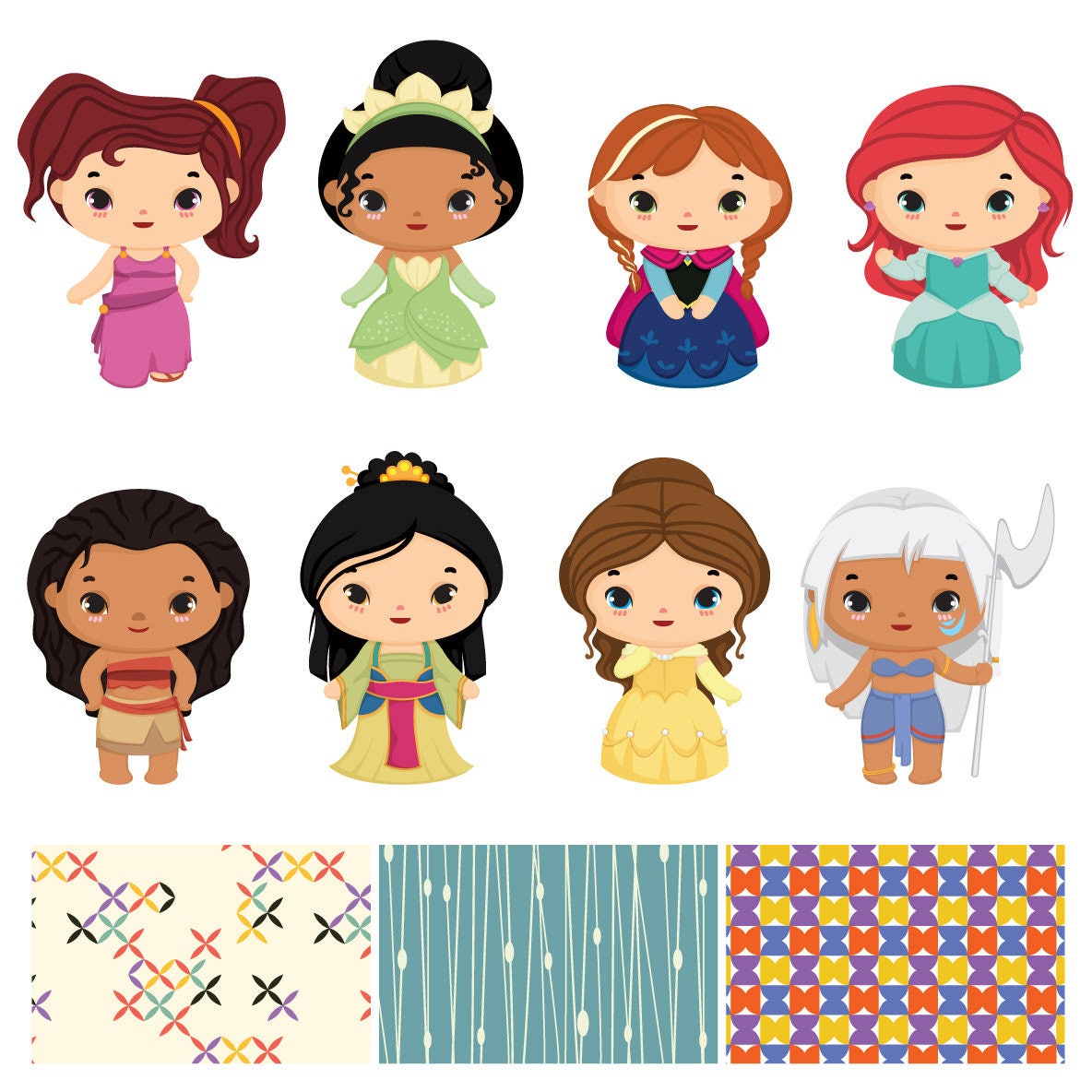 Comment Dessiner La Belle Et La Bête En Kawaii Disney Princess Clip art Autocollant princesse mignonne - Etsy Canada