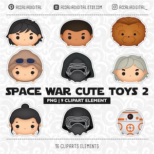 Space Wars speelgoed speelgoed Set 2, sticker Space Wars, ruimtekarakter cartoon, ruimtefeest, ruimteoorlog cupcake toppers - charisma&#39;s clipart