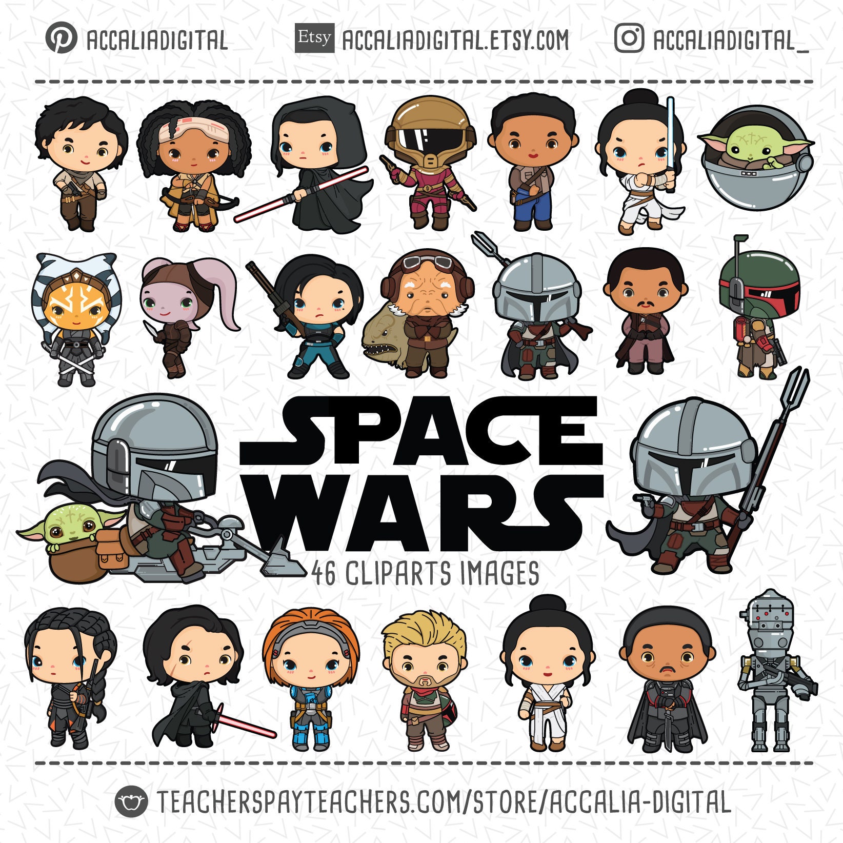 Space Wars Digital Clip Art Space Wars Clipart Instant -  Denmark