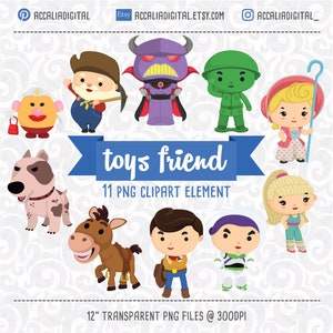 Toy Story Clipart: Sheriff, Alien, Soldier (Digital Download)