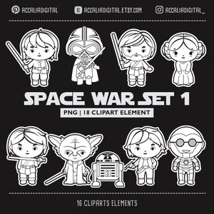 Space wars svg, Space Wars cut file, space character cartoon, space sticker, space war vector, space war silhouette Christmas clipart image 2