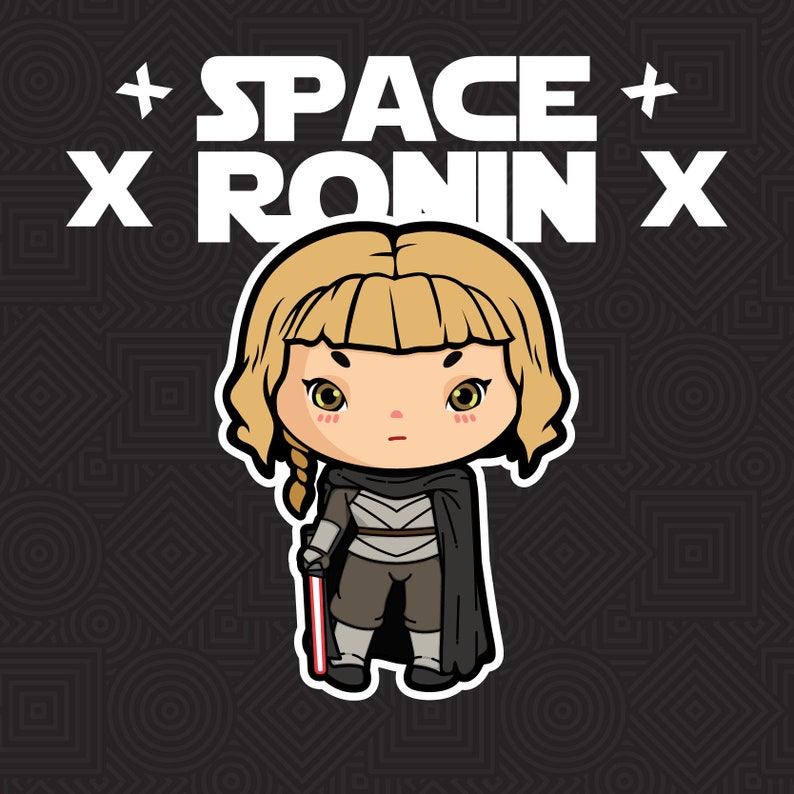 Space wars Clip art set 7, fête de l'espace, clipart de l'espace, personnage de ronin de l'espace, autocollant de Space Wars, clipart de vacances image 7