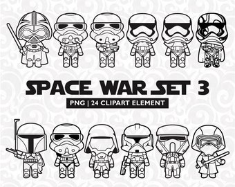 Space wars svg, Space Wars cut file, space character cartoon, space sticker, space war vector, space war silhouette - Christmas clipart