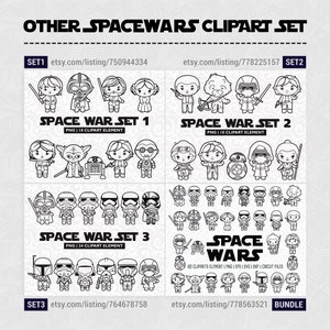 Space wars svg, Space Wars cut file, space character cartoon, space sticker, space war vector, space war silhouette Christmas clipart image 3