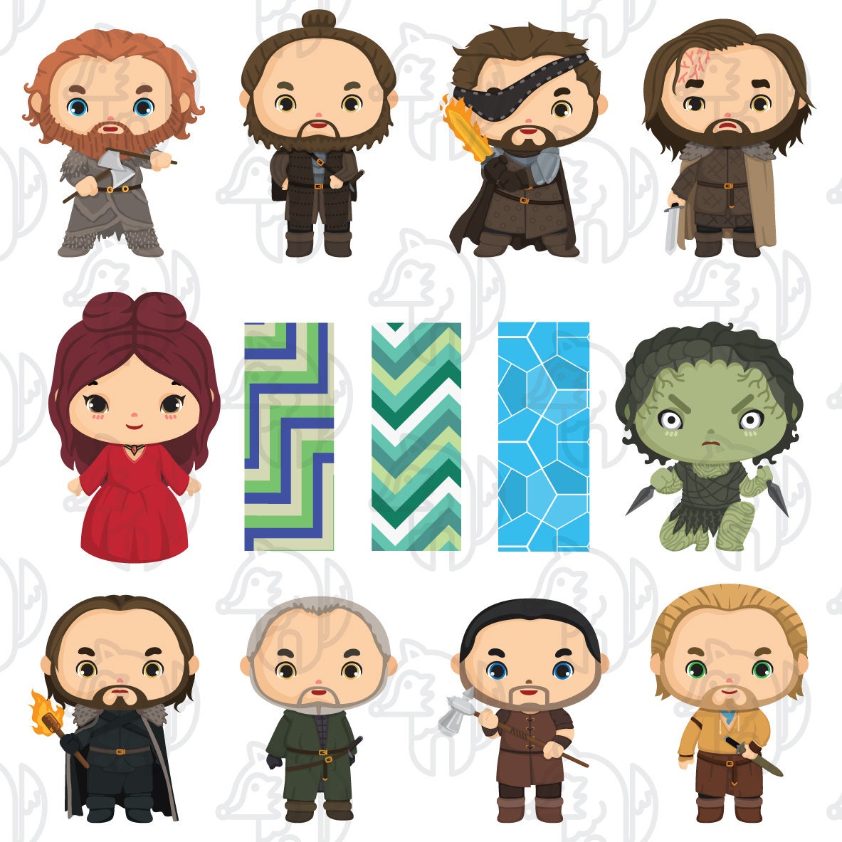 Thrones Game Clipart Set 4 Digital Graphics Got Sticker Got - Etsy Denmark