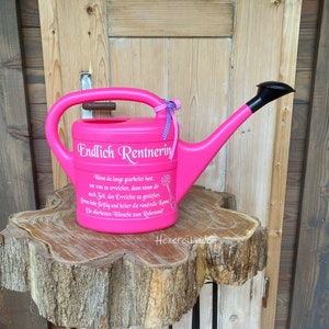 Watering can, garden, gift, anniversary, pensioner, decoration, 5 L, garden decoration, personalized watering can, garden decoration, decoration, pensioner