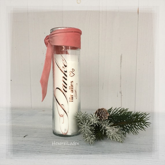 Kerze im Glas, Glaskerze, Kerze im Glas mit Beschriftung, Groß, Dekoration, Weihnachten, Deko, Frohe Weihnachten