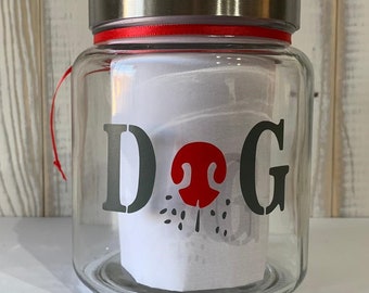 Leckerlies für Hunde Hundeleckerlies Glas  Vorratsglas Hundekekse 900 ml Geschenk Tierzubehör Hund Geburtstag Geschenke