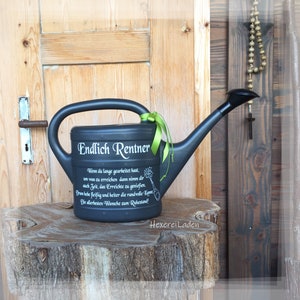 Gießkanne, Garten, Geschenk, zum Jubiläum, Rentner, Dekoration, 5 L, Gartendeko, personalisierte Gießkanne, Muttertag, Deko, Rentnerin