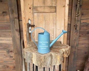 Gießkanne mit Brausekopf personalisiert, Wunschtext möglich, Blaue Gießkanne für Zimmerpflanzen & Balkon, Gießkanne, Garten, Geschenk, Deko