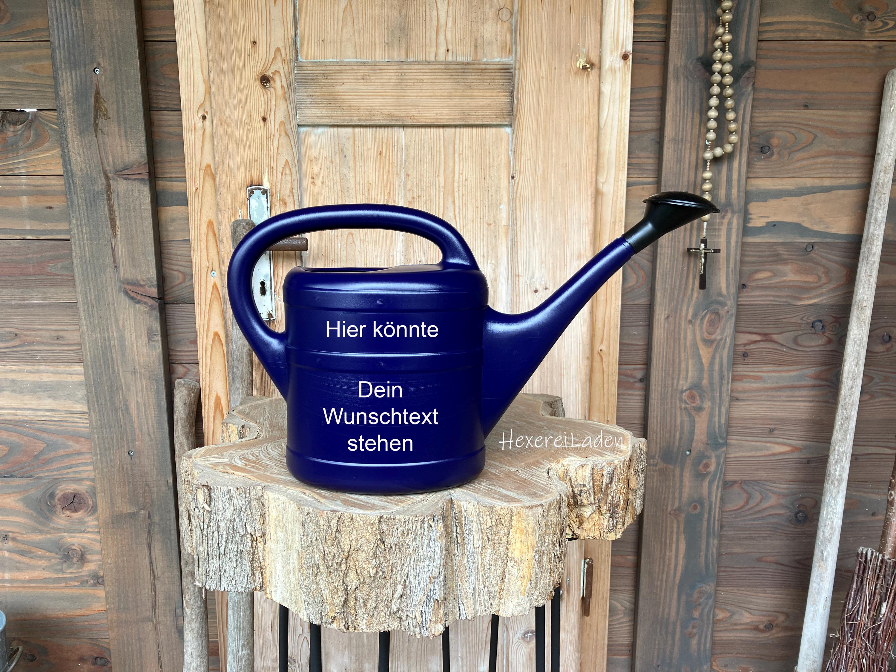 Personalisierte Gießkanne 5 L, eigener Spruch oder Text, Geschenk für Garten & Balkon, mit Wunschtext, Individuelles Gartengeschenk, Deko