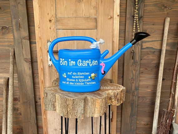 Gießkanne, Garten, Geschenk, zum Jubiläum, Dekoration, Gartendeko, 10 L, Gartenschmuck, Accessoire, Deko, Hellblau