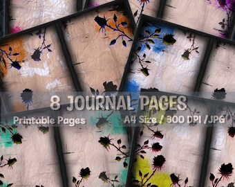 Dark Roses Junk Journal Pages, Gothic Papers, Witch, Horror, Witch Junk Journal Kit, Ephemera, Scrapbook Paper, Collage Sheets, Dark, Goth