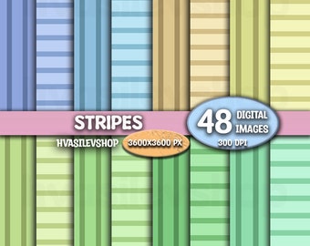 Stripes Digital Paper, Stripe, Striped Digital Papers, Printable Paper, Stripe Wallpaper, Colored Paper, Stripe Background, Striped Paper
