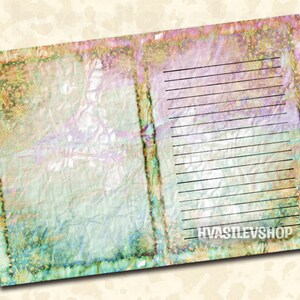 Writing Paper Set, Lined Junk Journal Paper, Lined journal Pages, Junk Journal Pages, Lined Journal Notebook, Digital Collage Sheet, DIY image 2