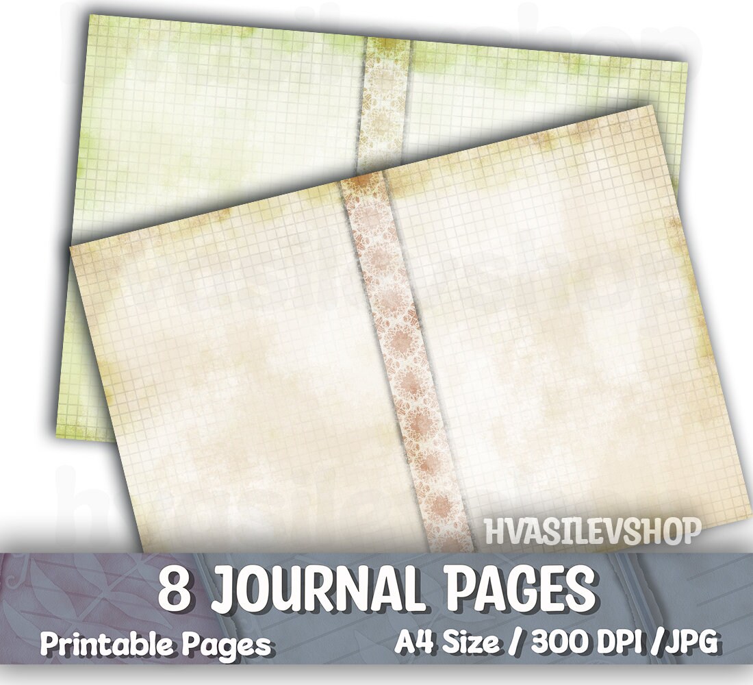 Printable Paper, Graph Journal Paper, Note Paper, Junk Journal Pages ...