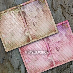 Gothic Writing Paper Set, Lined Junk Journal Paper, Lined journal Pages, Junk Journal Pages, Lined Journal Notebook, Digital Collage Sheet image 4