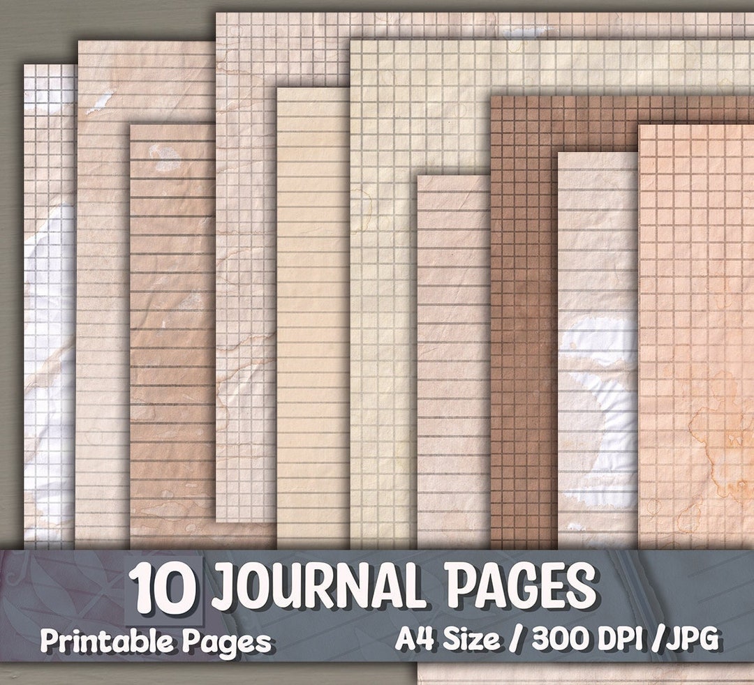 Graph Journal Paper Writing Paper Set Lined Journal Pages Junk - Etsy