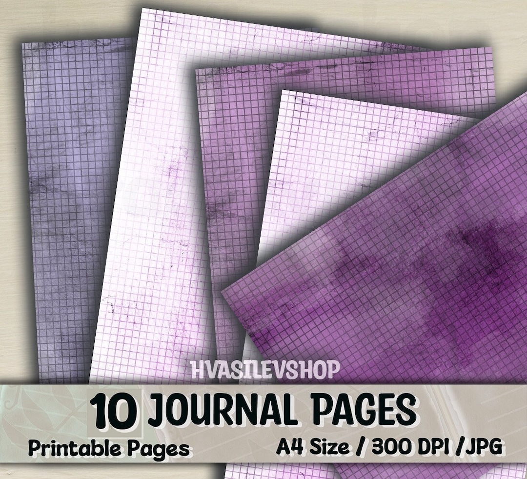 Graph Journal Paper, Purple Paper, Graph Journal Pages, Journal Pages ...
