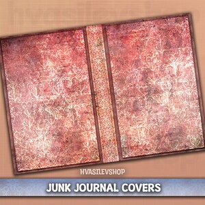 Rustic Diary Cover, Vintage Book Cover, Junk Journal Cover, Antique Notebook Cover Printable Instant Download A4 Size image 5