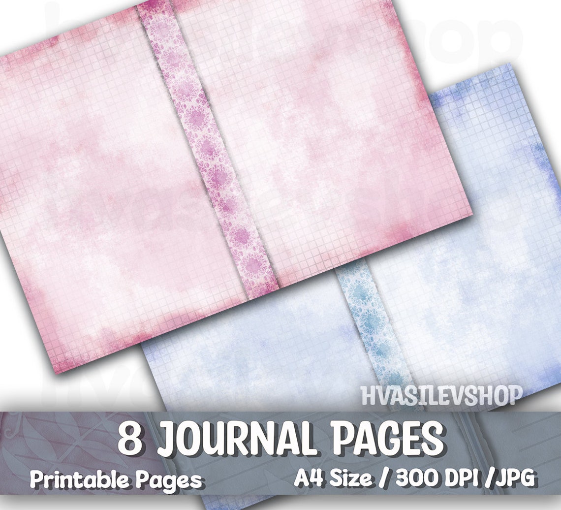 Printable Paper, Graph Journal Paper, Note Paper, Junk Journal Pages ...