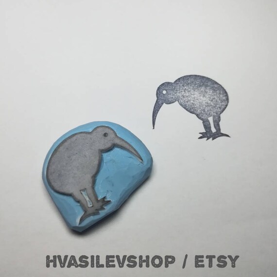 Kiwi rubber Stamp Kiwi stamp Kiwi bird stamp New Zealand Etsy