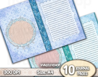 Trousse de base pour le journal indésirable, Pages colorées de journal indésirable, journal imprimable, journal papier ligné, feuilles de collage numérique, papiers numériques de scrapbooking