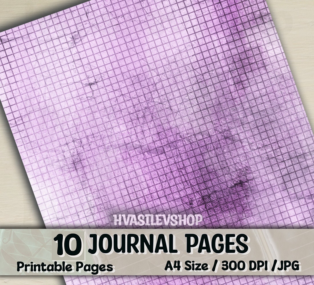 Graph Journal Paper, Purple Paper, Graph Journal Pages, Journal Pages ...