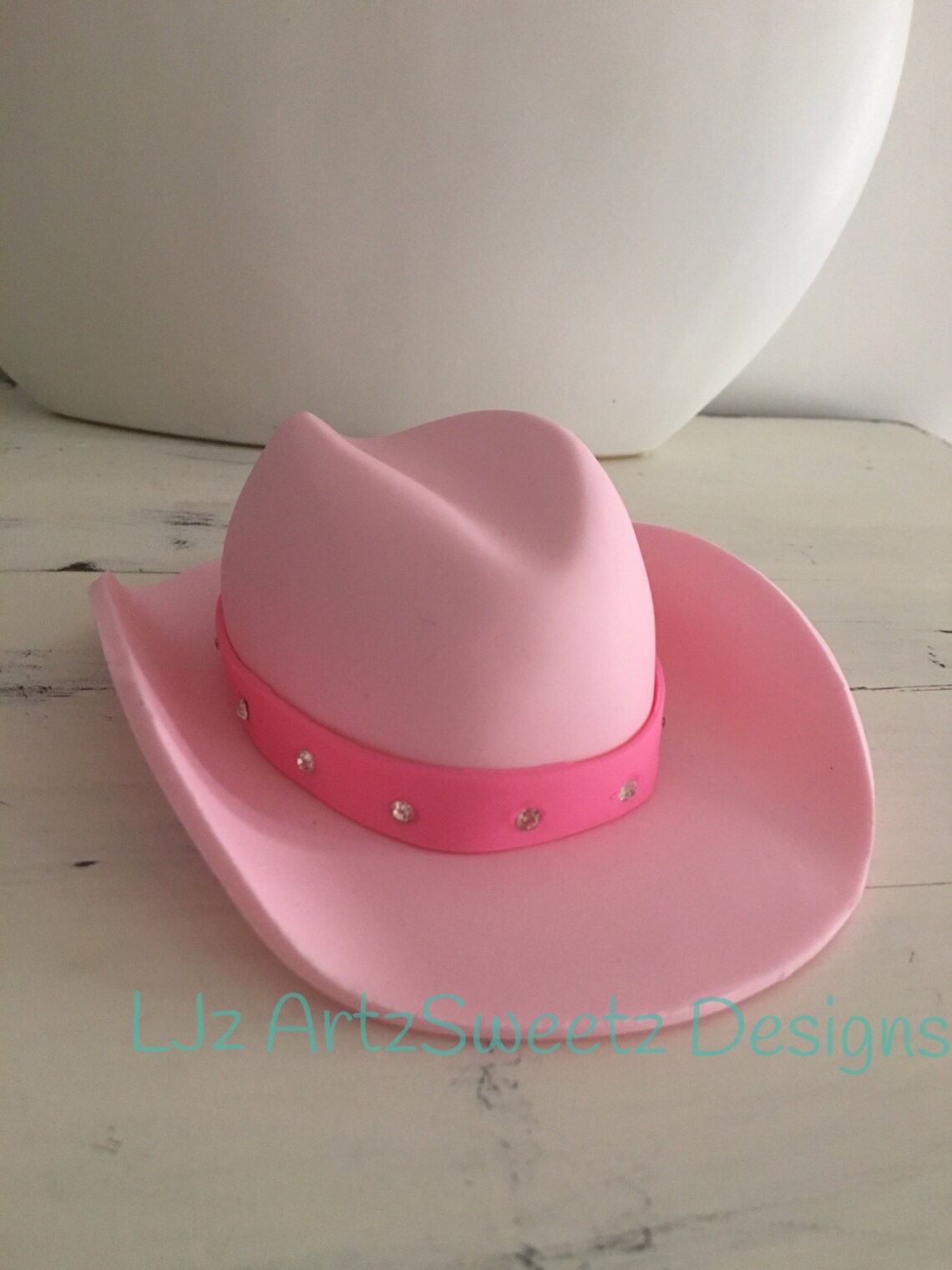 Large Cowgirl Cowboy Hat Stetson Fondant Gumpaste Cake Decoration 6 3D ...