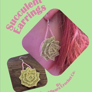 Modèle au crochet - Boucles d&#39;oreilles succulentes