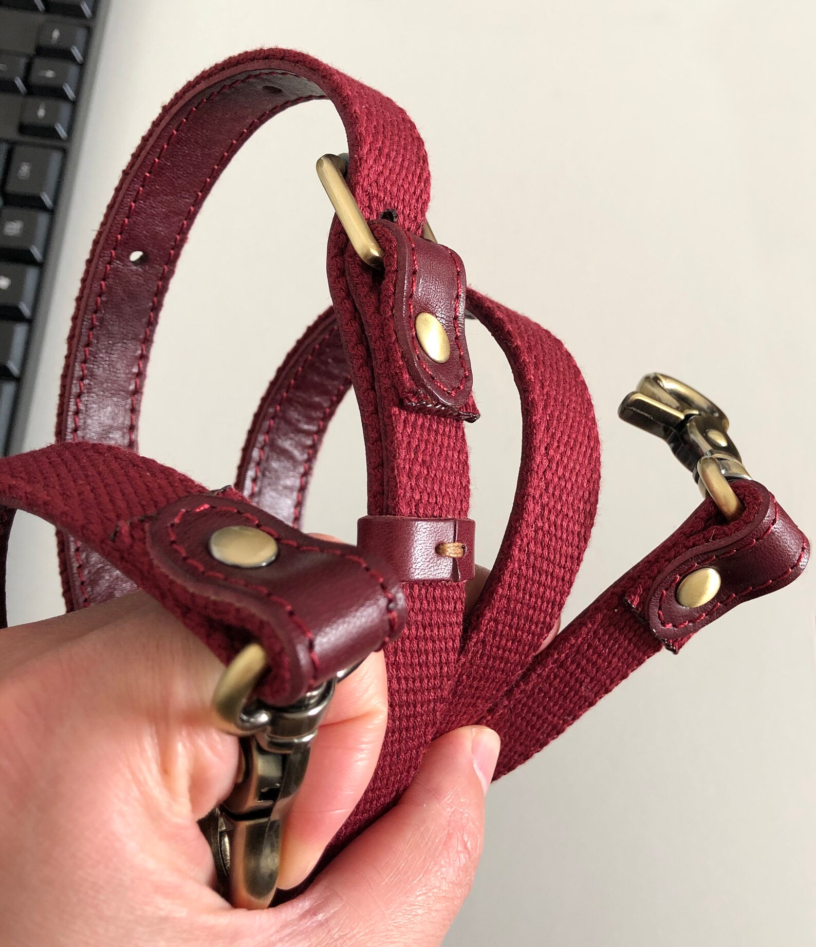 Wine Leather and bing Purse Strap Replacement Etsy Canada