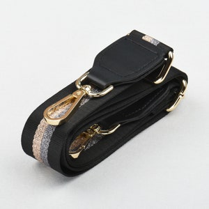 Bandoulière réglable noire pour sac à bandoulière