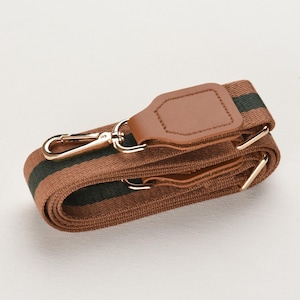 Light Brown and Green Adjustable Crossbody Bag Strap
