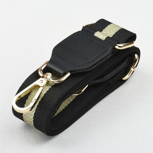 Verstellbarer Crossbody-Taschengurt in Schwarz und Gold