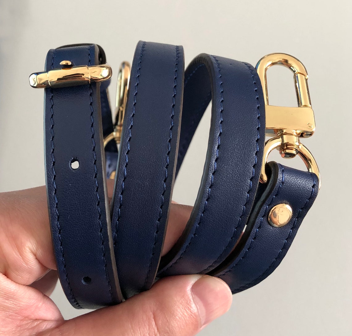 Deep Blue Faux Leather Purse Strap Adjustable Shoulder Bag Etsy