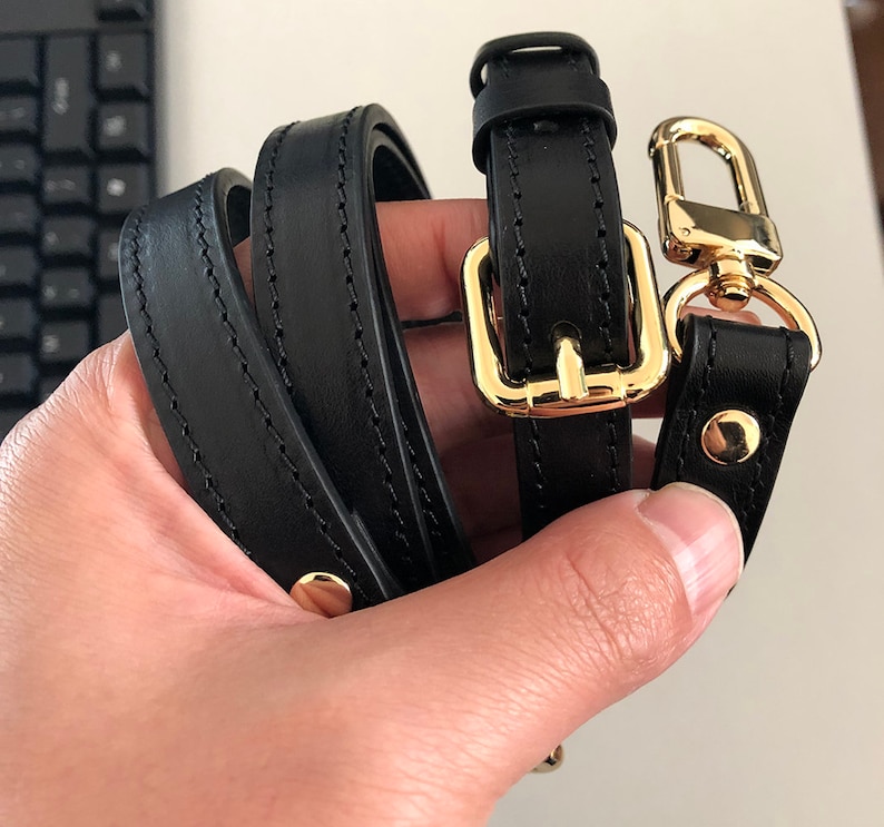 Black Faux Leather Purse Strap 15MM Width Etsy