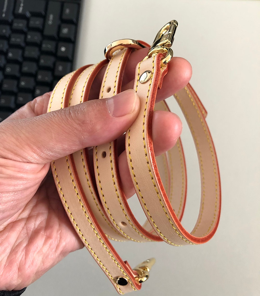 Vachetta Bag Strap, Real Leather Replacement Strap for Designer Purse, Fine Leather  Strap With Stitching & Pull-through Attachment Tab 