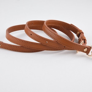 Light Brown Faux Leather Purse Strap, Adjustable Crossbody Bag Strap 12MM Width