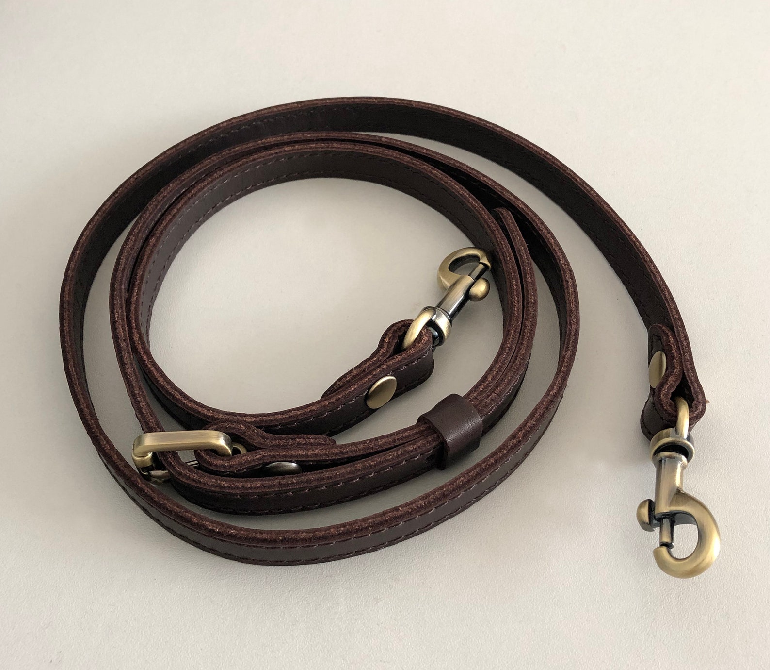 Dark Brown Genuine Leather Purse Strap Replacement 11MM Width Etsy